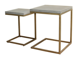 Table basse de luxe avec pieds en métal, meuble moderne de haute qualité, table à manger, surface en béton, offre spéciale - Product Image 6