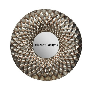 Super Fine Quality Handmade Designer <b>Gold</b> Metal Wall <b>Mirror</b> Unique Home Decorative <b>Mirror</b>-Fancy Wall <b>Mirror</b> Wholesale - Product Image 2