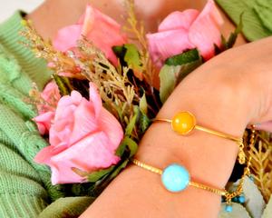 Sliced Gemstone <b>Bracelet</b> oxidized antique silver filled brass one size <b>adjustable</b> any finger boho ring jewelry unisize <b>man</b> woman - Product Image 5