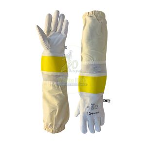 WHITEPAK WP 659 BG Professional XL Cuero de grano de vaca Guantes de seguridad certificados ANSI Apicultura Mano Brazo Protección Precio bajo - Product Image 1