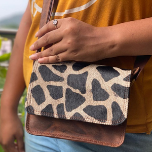 กระเป๋าหนังผู้หญิงพิมพ์ลายสัตว์กระเป๋าหนังสายสะพายหนังวัวบนกระเป๋าหนัง - Product Image 5