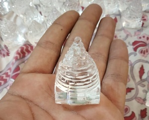 Fabricant indien, figurine en cristal de quartz transparent Sphatik naturel Shreeyantra, faite à la main, écologique, pour la Puja, vente en gros - Product Image 3