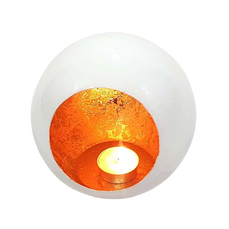 สีขาวด้านนอกและทองคำปรอทภายใน