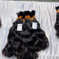 Cheveux humains indiens crus de haute qualité 10 "-30" paquet de cheveux vierges en vrac humains cambodgiens crus peut être teint sans emmêlement sans perte de cheveux
