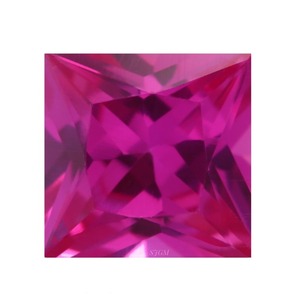 Turmalina Rosa natural de corte cuadrado de 9mm, precio al por mayor, piedra preciosa suelta facetada de alta calidad | TURMALINA NATURAL | - Product Image 1