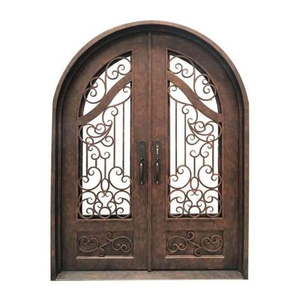 Portes de sécurité extérieures résidentielles modernes noires personnalisées à <span class=keywords><strong>prix</strong></span> compétitif pour l'Europe, portes <span class=keywords><strong>d</strong></span>'<span class=keywords><strong>entrée</strong></span> en fer forgé pour villas - Product Image 5