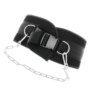 high quality leather Weight Lifting Dipping <b>Belt</b> Dip <b>Chain</b> Pull Ups Body Gym Training - Product Image 1
