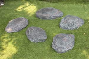 Grands galets et cailloux artificiels polis pour la décoration de jardin et d'aquarium, design moderne, garantie 5 ans - Product Image 6