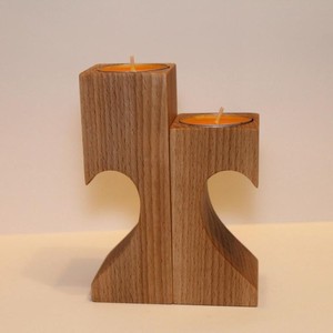 <span class=keywords><strong>Bougeoir</strong></span> en bois rustique en forme de cœur, cadeau de mariage, pour la saint-valentin, décoration de maison - Product Image 4