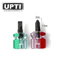 Kit de tournevis de haute qualité fabriqué à Taïwan, outil de bricolage, mini, portable, finition chromée, à fente, OEM personnalisable, tournevis à tête de radis