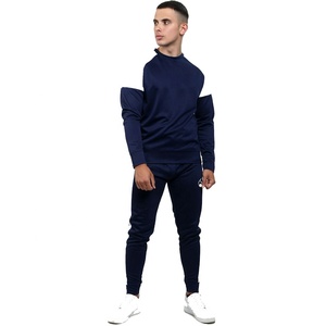 Ensemble de survêtement 2-en-1 pour homme PIHA SPORTS – Haut à capuche zippé en polaire à manches longues et bas de jogging contrastant pour la gym - Product Image 1