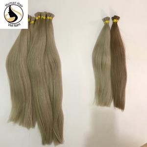 Extensions de cheveux naturels lisses Remy, chevelure brésilienne naturelle, ombrée, Blond miel ombré, tie and dye, couleur délavée, pour femmes - Product Image 1