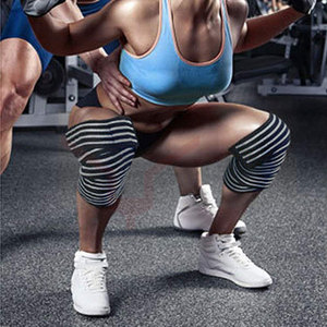Gym Fitness Compression Weight Lifting <b>Knee</b> Wraps High Elasticity <b>Knee</b> Support Wrap for Running - Product Image 6