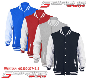 Custom Varsity Jacket Embroidery Logo & Pure Leather Sleeve Quilted Streetwear Varsity Bomber Jackets - Product Image 2