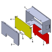 Armoire de distribution numérique ABS pour panneau de commande DIN IC-DPM, dimensions 79x43x26 mm, indice de protection IP66, noir/gris clair, pour extérieur