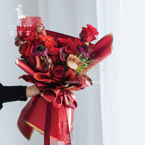 Bán Buôn Vàng Cạnh Nhựa Hoa Giấy Gói Không Thấm Nước Gói 20 Tờ Mỗi Túi Hoa Giấy Gói - Product Image 5