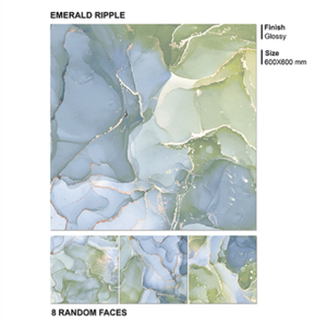 Crytola กระเบื้องผนังและพื้นพอร์ซเลนขัดเงาขนาด600x600มม. การพิมพ์ดิจิตอลสมัยใหม่สำหรับตกแต่งห้องโถง - Product Image 1