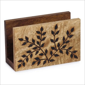 Porte-serviettes en bois rustique pour la décoration de ferme Vaisselle de table Boîte à couverts Porte-serviettes en bois pour trou Deign - Product Image 5