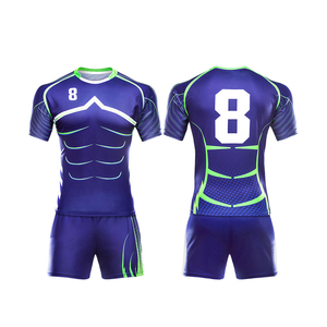 Uniforme de Rugby personalizado para adultos y jóvenes, Jersey de talla grande, sublimación en blanco y pantalones cortos, Kits de Rugby a granel, buena calidad, venta al por mayor, nuevo aspecto - Product Image 1