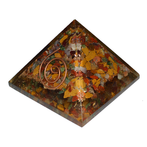 Best Value of Multi Chakra Stone Orgone Pyramids : Multi Chakra Stone Orgone Pyramids for Sale - Product Image 1