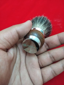 100% Pure Blaireau Cheveux Rasage Barbe Brosse Bois Matériel - Product Image 2