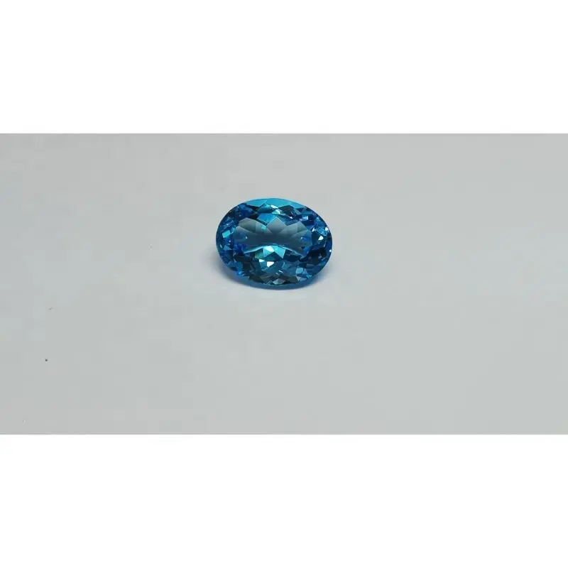 Pedra preciosa azul suíça natural topaz solta para fazer jóias