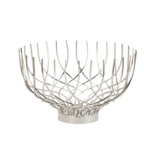 Tazón para Servir Frutas de Color Plateado Metálico, Tazón Decorativo Redondo de Calidad Premium para Alimentos, del Fabricante en India - Product Image 1