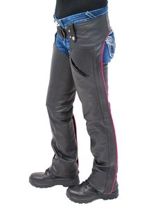 Chaps de moto pour femmes Design personnalisé Chaps d'équitation en cuir de buffle Durable et élégant Équipement équestre et motard - Product Image 2