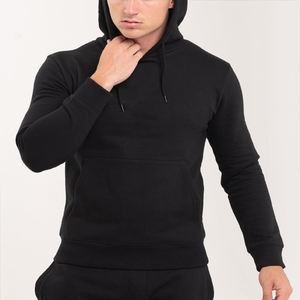 เสื้อฮู้ดแขนยาวผ้าฝ้ายเทอร์รี่ฝรั่งเศส100%,เสื้อมีฮู้ดผูกเชือกกระเป๋าจิงโจ้ที่หมวกและยาง - Product Image 3