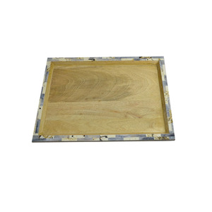 Plateau en bois manga antique fait main, meilleure vente, rectangulaire en bois, puce de bois, plateau de service de cuisine, accessoires de maison - Product Image 2