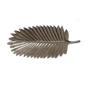 Assiette et plateau à feuilles très exigeants Design créatif Assiette décorative de style antique couleur argent pour les fêtes et le mariage 2025 - Product Image 1