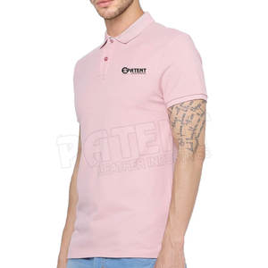Camiseta de polo de poliéster de manga corta de diseño personalizado para hombre Característica propia Patrón sólido comprimido - Product Image 2