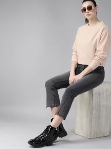 Wholesale Custom High Quality Casual Heavyweight Women's Hoodies Sweatshirts Logo Hoodie Crew Neck Sweatshirts Crop <b>Tops</b> <b>Sweats</b> - Product Image 4