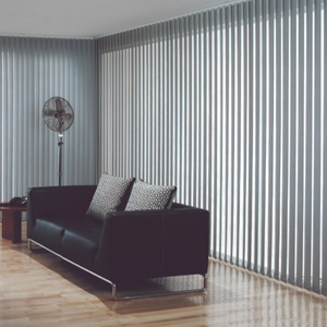 Pare-soleil motorisé en tissu, stores transparents verticaux, trois nuances à roulettes - Product Image 6