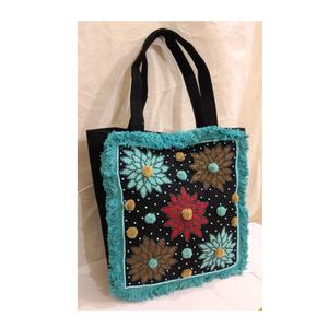 Bolso de Hombro de Moda para Mujer, de Uso Diario, Ligero, de Tela de Algodón, con Bordado de Hilo, para Fiestas Nocturnas y Compras - Product Image 5