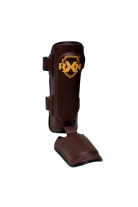 Espinilleras de cuero genuino personalizadas para MMA Kickboxing Muay Thai Shinpads con diseño personalizado y logotipo-RXN 2017 - Product Image 2