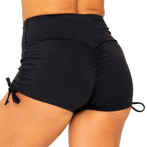 Short de sport d'été en tissu côtelé pour femmes Short de yoga décontracté à séchage rapide et respirant avec poches Short de yoga à haute élasticité - Product Image 2