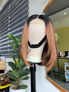 <b>Bob</b> 10-inch Vietnamese Human Hair for Lace Transparent Extension Straight High Density Customize Colors <b>Wig</b> - Product Image 5