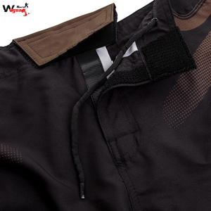 Brown logo custom sublimation printing shorts split for men mma gear - Product Image 5