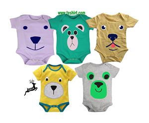 Hilo de bambú de algodón orgánico certificado GOTS, diseño de verano 2020, tela estampada, peleles Unisex para recién nacidos para bebés, suministro ODM para - Product Image 1