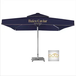 Crank Lift 6 × 6メートルHigh Quality Parasol UmbrellaためOutdoor Use (Waterproof)