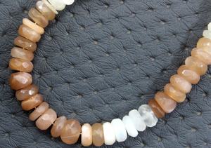 Natural Multi Moonstone Gemstone Faceted Rondelle Beads Handmade Jewelry Making <b>Bracelet</b> Necklace Earring - Product Image 4