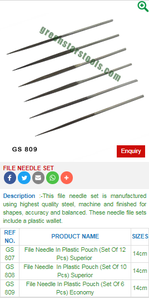 Archivo conjunto de aguja | GS joyería herramientas - Product Image 2