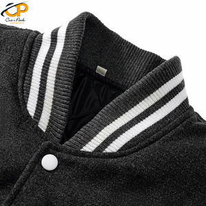 Chaquetas universitarias de lana de alta calidad para hombres con manga larga con estampado de letras Entrega rápida para el invierno - Product Image 4