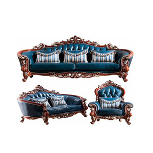 Juego de Muebles de Sala de Estar de Madera de Teca y Cuero de Lujo - Tamaño y Color Personalizables, Estilo Moderno, Duradero, Económico, DST EXPORTS - Product Image 1