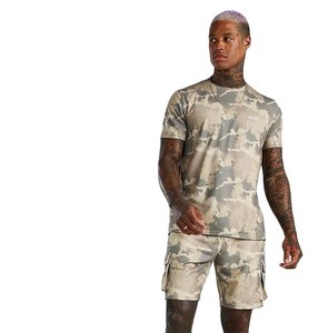 เสื้อยืดบุรุษลายพราง,ชุดสองชิ้นสำหรับผู้ชายสำหรับฤดูร้อน - Product Image 3