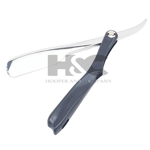 Oferta Especial: Navajas de Barbero con Logotipo Personalizado, Navaja Recta Plegable para Hombre, para Recortar la Barba, Mango Negro - Product Image 5