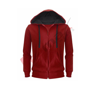 100% Cotton Anti-Shrink Knitted <b>Hoodie</b> 80% Cotton 20% Polyester Solid Pattern Poly Cotton Fleece - Product Image 1