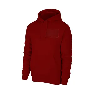Sudadera con capucha lisa con parche de chenilla personalizado de buena calidad para hombres y mujeres 100% algodón diferentes colores para la temporada de otoño - Product Image 1