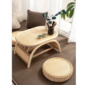 Оптовая продажа, новая модель, ротанговый журнальный столик, мебель для гостиной, плетеный ротанговый стильный деревянный журнальный столик